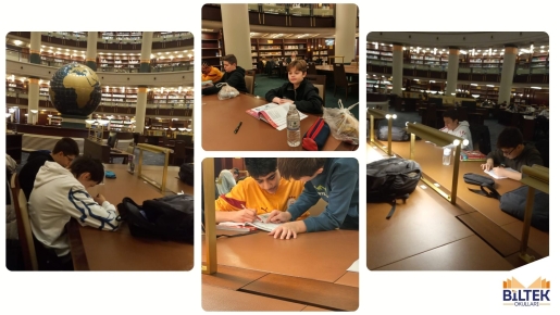 8. SINIFLARIMIZ KÜTÜPHANE ZİYARETİNDE