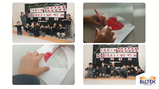 3/B 'DEN ÖĞRETMENLERİNE KALP DOLU SÜRPRİZ